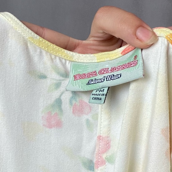 VINTAGE HAWAIIAN HIBISCUS PRINT SUN SUMMER DRESS pending - Picture 5 of 6